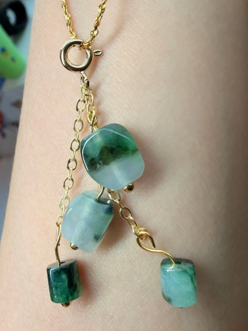 Handcrafted Natural Type A Burmese Jadeite Pebble Charm
